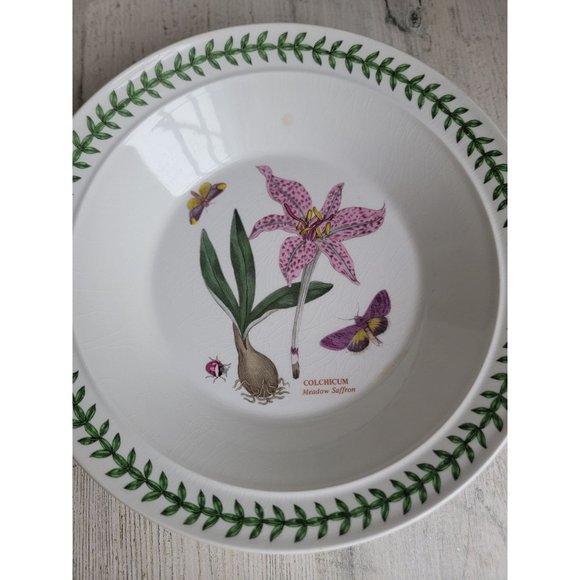 Portmeirion Botanic Gardens AS IS meadow saffron 8" soup salad bowl - Picture 2 of 11